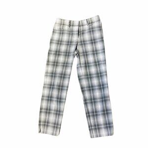 𝅺plaid straight legs pants